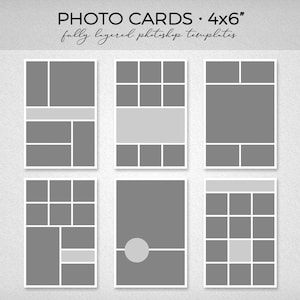 6 Photo Card Templates 4x6