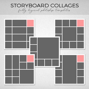 5 Photo Storyboard Templates Set 1 Instant Download Photo - Etsy