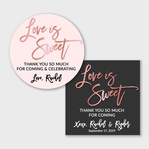 Love is Sweet Stickers Love is Sweet Labels Wedding - Etsy