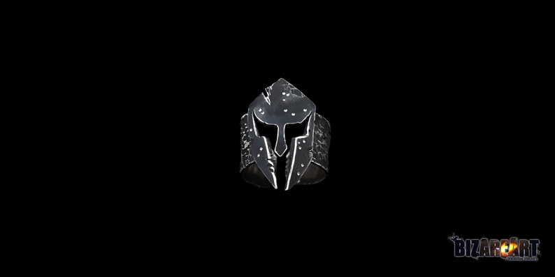 Spartan Jewelry Spartan armor Medival Helmet Spartan Ring Spartan Helmet Silver Spartan Ring Spartan,How its made Video Disc included