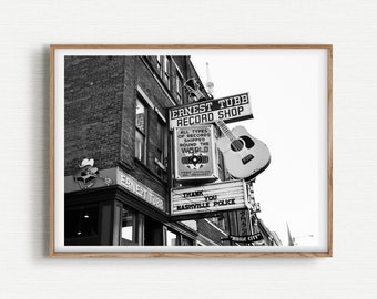 Downtown Nashville, Nashville Photo, Nashville Police, Ernest Tubb Record Shop, Nashville Record Store, Nashville Skyline, Nashville