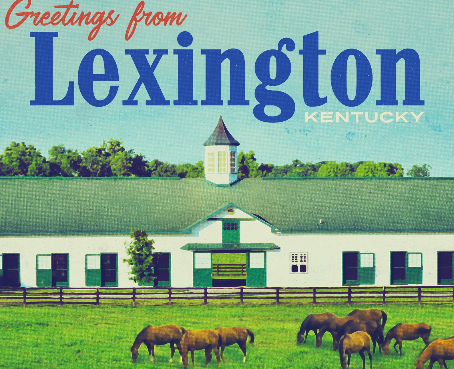Lexington Kentucky Wall Art Lexington Decor Horse Farm Etsy