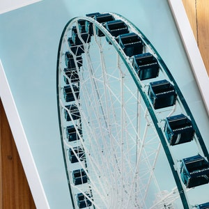 Chicago Ferris Wheel Photo, Navy Pier, Lake Michigan, Chicago Photography, Downtown Chicago Print, Chicago Illinois, Chicago Wall Art image 5