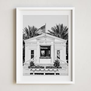 Black and White Seaside Photography, Seaside, Florida Photo, Seaside Decor, 30A Photography, Seaside 30A, Highway 30A, Seaside Post Office