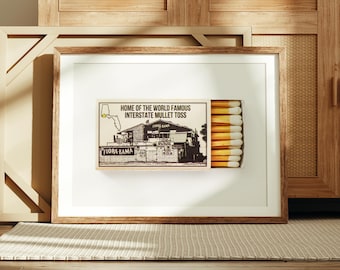 Lámina decorativa de pared con fotografía de cajas de cerillas, cerillas vintage, decoración playera nostálgica, estilo retro americano, Perdido Key