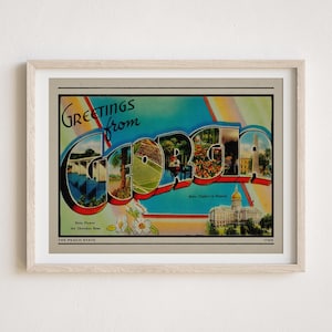 Georgia Print, Greetings from Georgia, Retro Georgia Decor, Georgia Poster, Retro Art, Vintage Decor, Georgia Wall Art, USA Travel Art