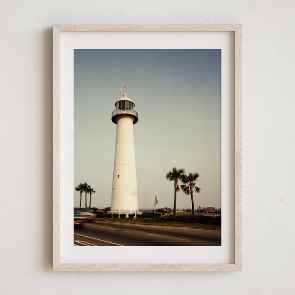 Biloxi Mississippi Photo, Biloxi Lighthouse Photography, Mississippi Wall Art, Lighthouse Print, Gulf of Mexico Decor, Biloxi Home