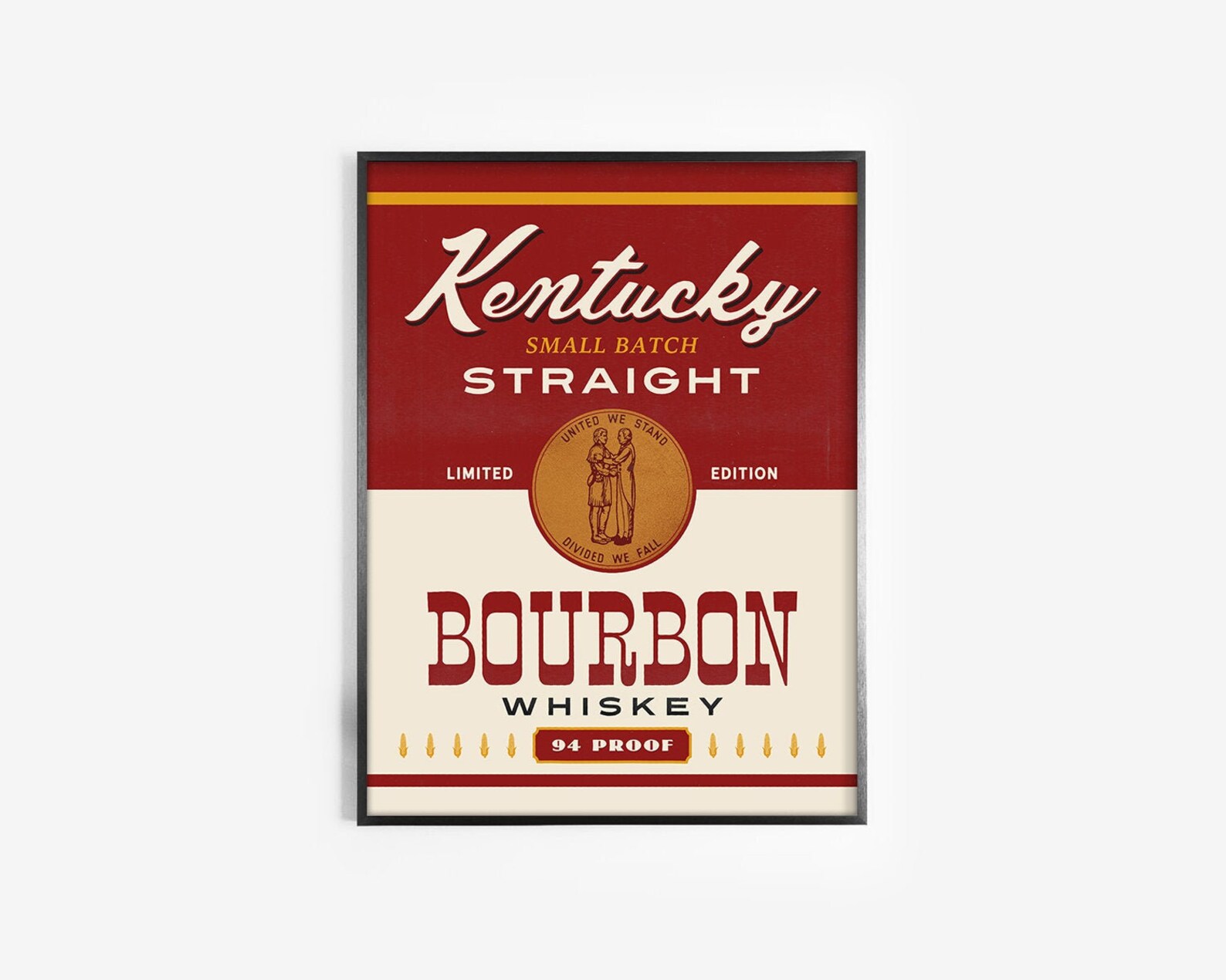 Bourbon Print Kentucky Bourbon Bar Art Whiskey Print | Etsy