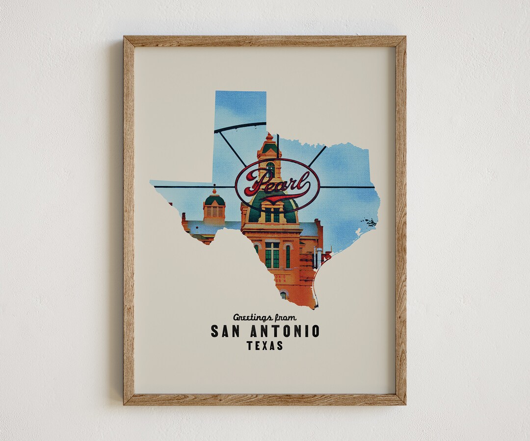 San Antonio Texas Print, San Antonio Wall Art, San Antonio Poster