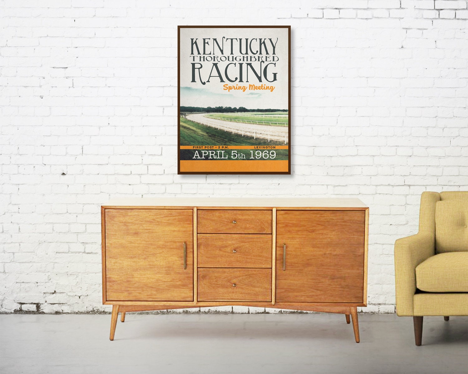 Horse Racing Decor Kentucky Print Horse Race Wall Art Man Etsy