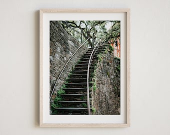 Savannah Photo, Savannah Georgia, Savannah Steps, Savannah Print, Historic Savannah Wall Art, River Street, Savannah GA Photography