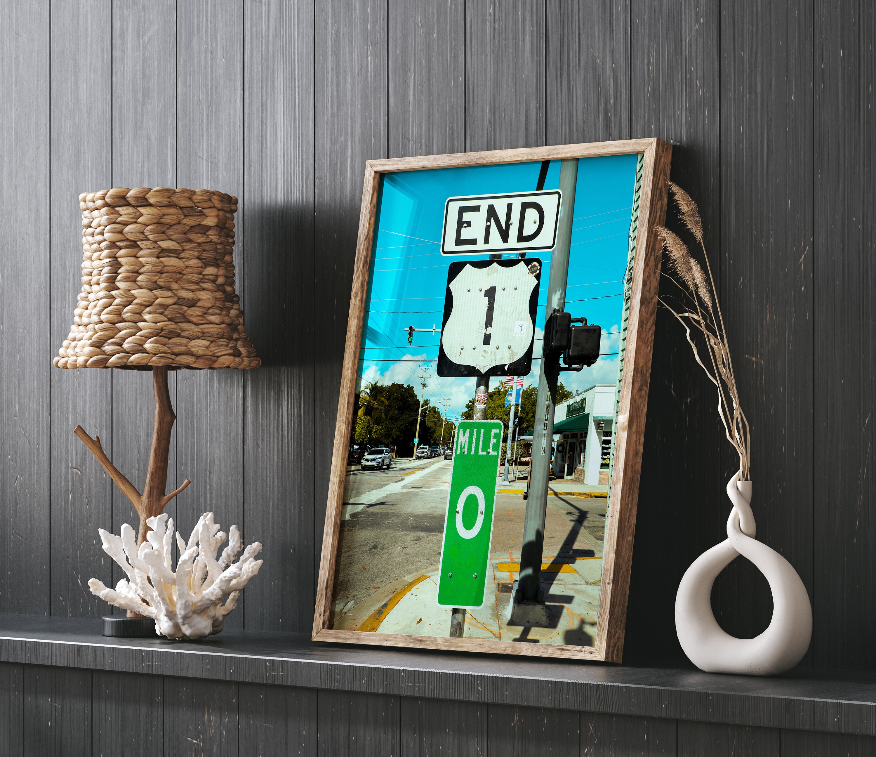 【サイン写真(17)】M★A★S★H Key West Photo, Mile Zero Sign, Key West Print, Florida Keys, Mile