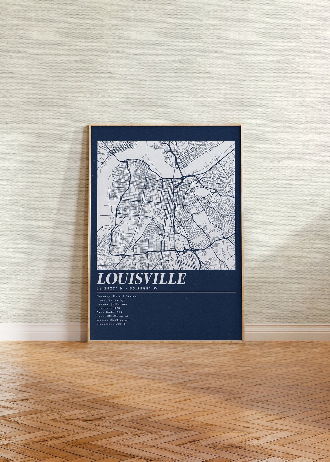 Louisville, Kentucky Map Wall Art - 11x14 UNFRAMED Print - Modern,  Minimal, Black And White Lousville Wall Decor - Louisville Gifts For Women  And