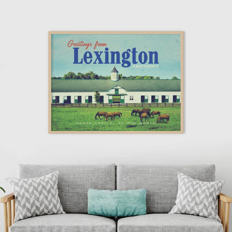 Lexington Kentucky Wall Art Lexington Decor Horse Farm Etsy
