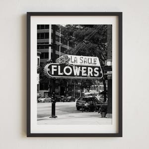 Chicago Photo, Chicago Flower Shop, Chicago Street Photography, Chicago Wall Art, Chicago Print, Illinois Wall Art, Vintage Sign