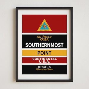 Key West Print, Key West Florida, Southernmost Point Buoy Print, Key West Poster, Florida Keys, Key West Poster, Key West Art