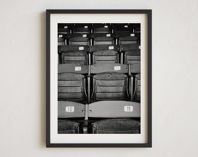 Kentucky Photography, Black and White Photo, Stadium Seating, Horse Track Decor, Lexington Kentucky Wall Art Print