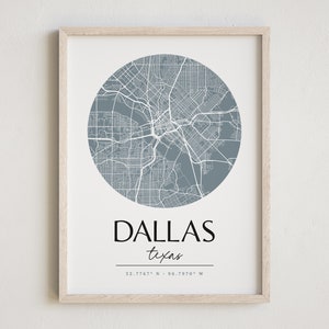 Dallas Map, Dallas Print, Minimalist Map Art, Map of Dallas, Dallas Map Print, Dallas Texas, Texas Map, Dallas Wall Decor, City Map