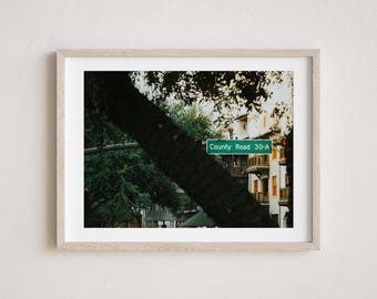 Fotografía impresa de la carretera del condado 30A, autopista 30-A, costa del Golfo de Florida, foto de Inlet Beach, Seacrest, Rosemary