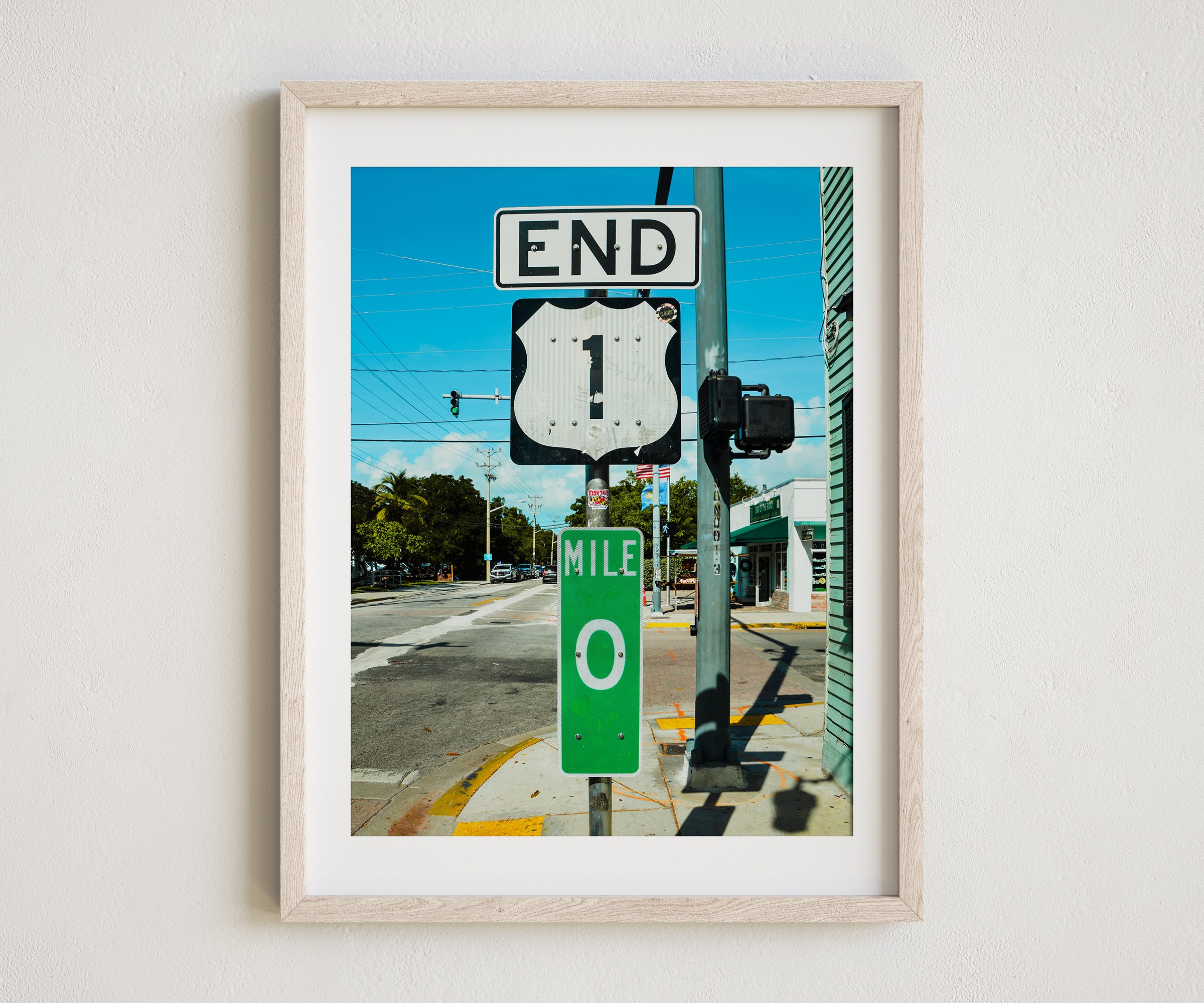 Key West Photo, Mile Zero Sign, Key West Print, Florida Keys, Mile