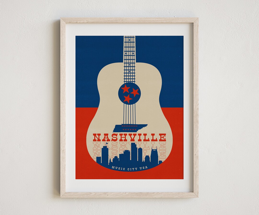 Nashville Print, Music City USA Print, Nashville Poster, Nashville Wall