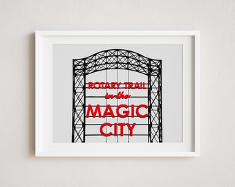 Birmingham Alabama City Photography, Magic City Photo, Alabama Wall Decor, Birmingham Photo, Magic City Sign, Birmingham Print, Alabama Home