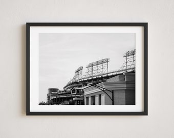 Chicago Photo, Baseball Stadium Photography, Wrigley Photography, Chicago Wall Art, Wrigley Photography, Black and White Chicago Wall Art