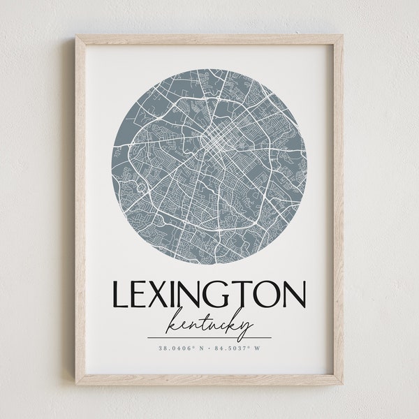 Lexington Ky Map Print Etsy