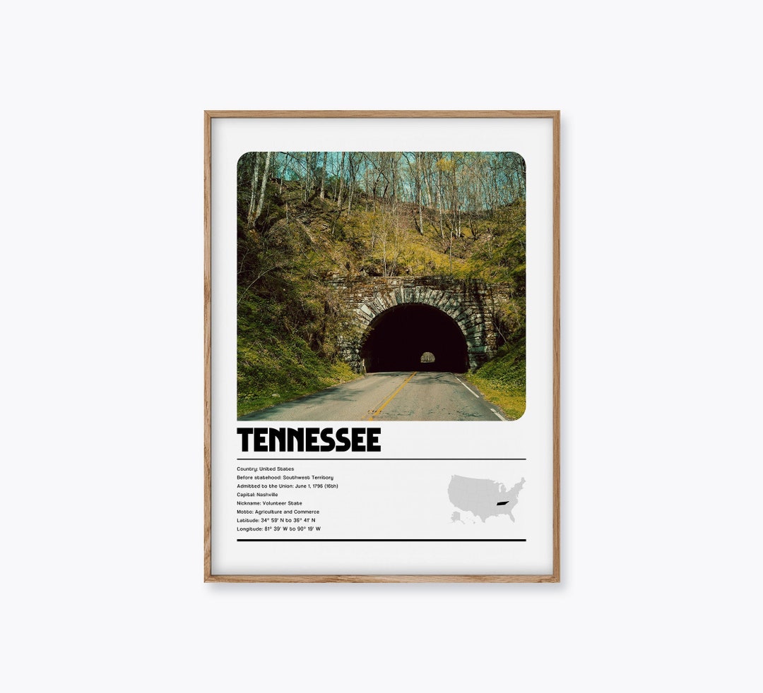 Tennessee Print, Tennessee Wall Art, Tennessee Poster, Modern Print