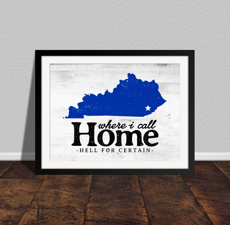 Kentucky Print State Wall Art Kentucky Home Print Kentucky | Etsy