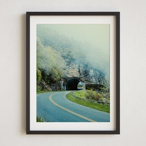 Blue Ridge Mountains Photography, North Carolina Scenic Byway, Mountains Photography Print, Asheville, North Carolina Photo, Craggy Tunnel image 1