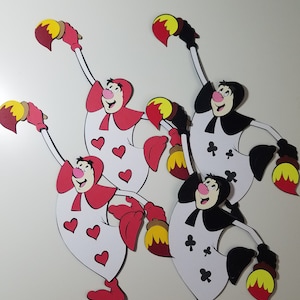 Queen of Heart Soldiers, Wonderland Soldiers, Alice in Wonderland Soldiers, Painting Cards