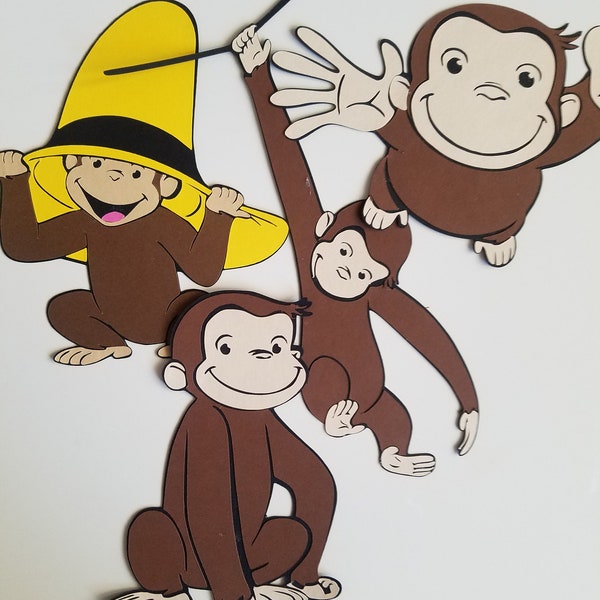 Curious George die cuts, Monkey, Monkey with yellow hat