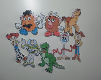 Stickers Disney Toy Story - Woody, Jessie, Buzz lightyear,  Rex, Forky, Mr and Mrs Potatoe Head and Bullseye