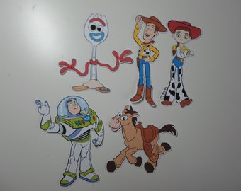 Toy Story stickers / Woody, Jessie, bullseye, buzz lighyear and forky - medium size