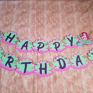 Little Mermaid Birthday Banner, Ariel Banner, Little Mermaid, Banners, Birthday Banner, Little Mermaid party theme