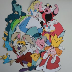 Alice in Wonderland characters, Alice in Wonderland package, Alice in Wonderland and friends, Queen of hearts, White Rabbit, Alice and more