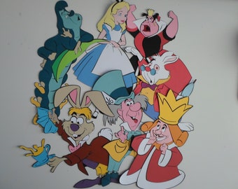 Alice in Wonderland characters, Alice in Wonderland package, Alice in Wonderland and friends, Queen of hearts, White Rabbit, Alice and more