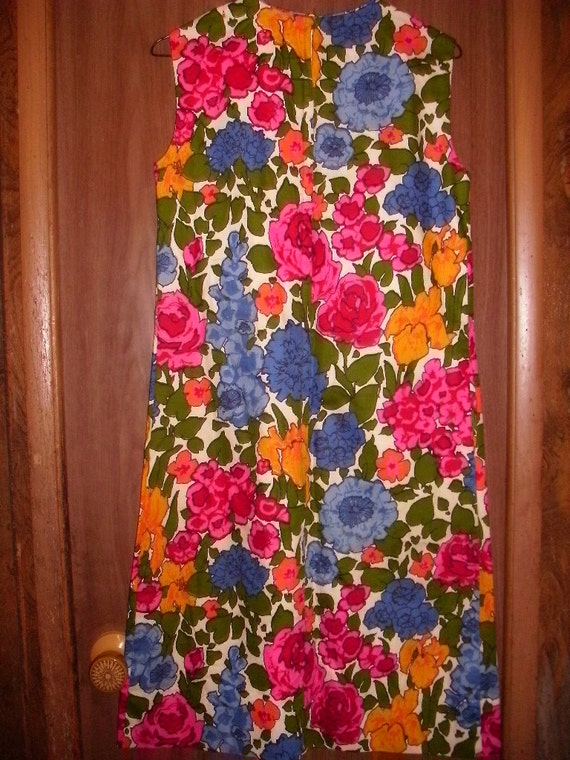 Lovely Mid-Century Floral Print Day Dress ~ Sleev… - image 2