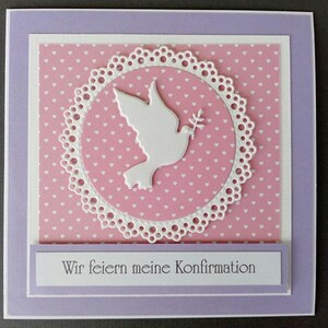 Ensemble de 10 Invitation Confirmation, Communion, Baptême, Invitation de Confirmation, Carte