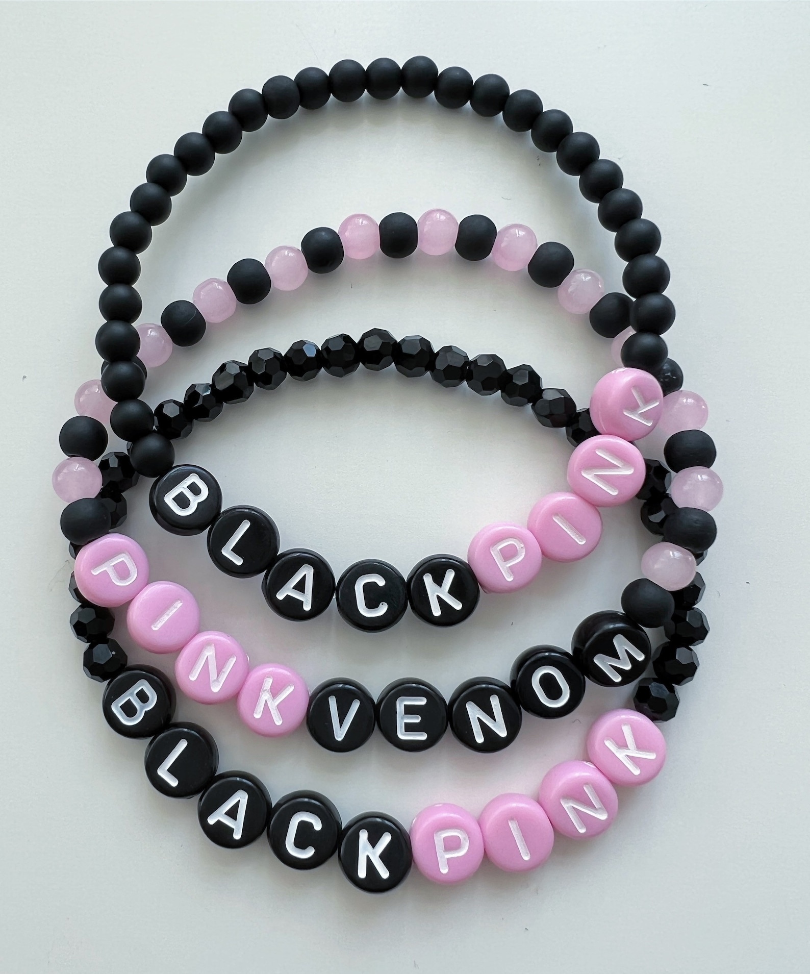 Blackpink Glass Bead Stretch Bracelet - Etsy