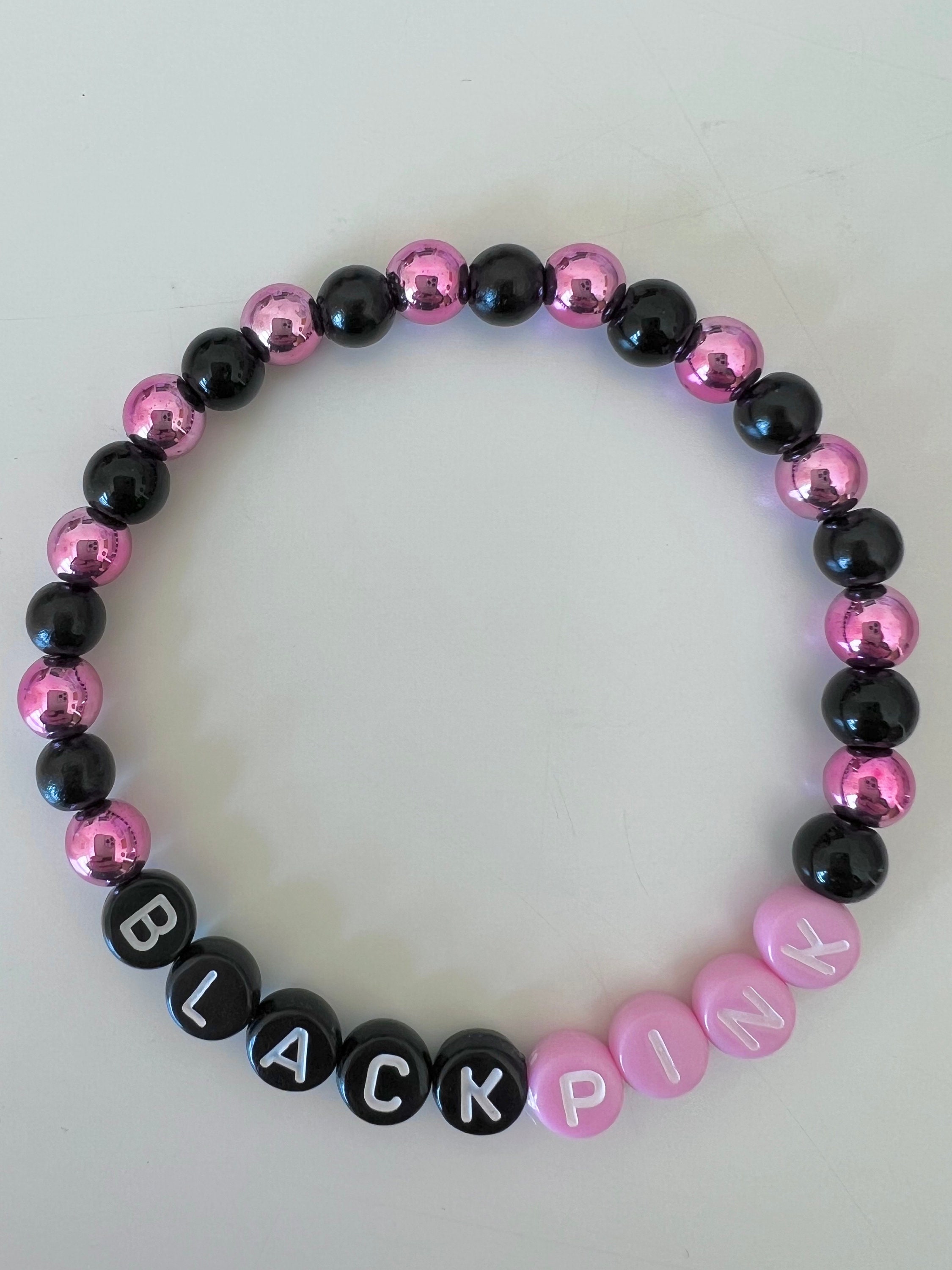 ★SENTIMENTS★ NO.238 [BLACK PINK] BRACELET Blackpink Glass Bead Stretch Bracelet - Etsy Canada