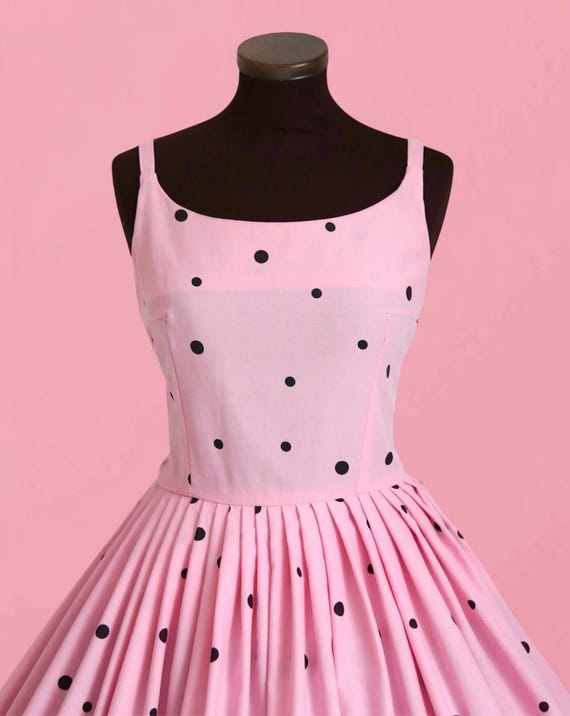 chinese dress ladies Pink Polka Dot Ruffle Collar Dress  Lazy Oaf