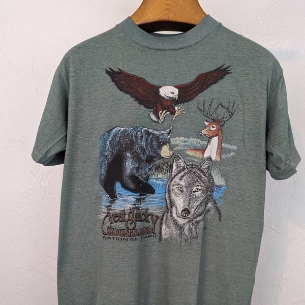 Vintage 1980s GREAT SMOKY MOUNTAINS National Park Single Stitch t-shirt M / L