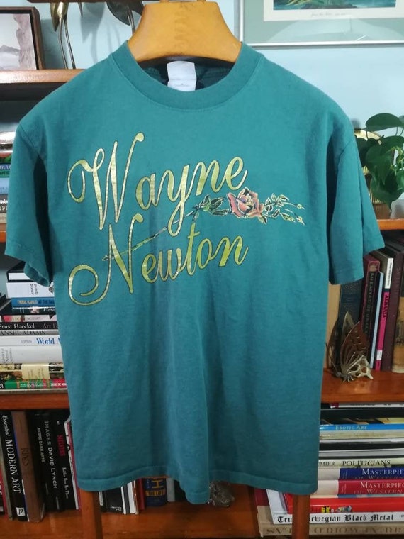 Vintage 90s WAYNE NEWTON Rose T-shirt MEDIUM
