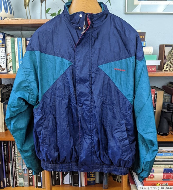 Vintage 1980s DUNLOP Light Sport Jacket Windbreaker LARGE - Etsy Vintage 1980s DUNLOP Light Sport Jacket Windbreaker LARGE - Etsy