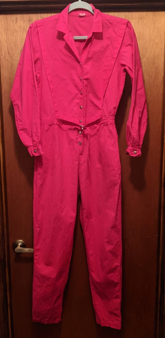 Vintage 80s JUMPSUIT OVERALLS Made In India SMALL