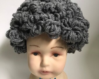 old lady wig for child