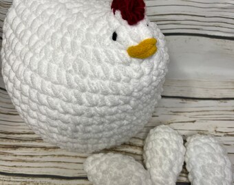 Crochet Mamma Huhn und Eier Stofftier | Baby-Dusche-Geschenk | Amigurumi | Auf Bestellung | Interaktives Spielzeug
