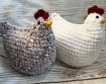 Gehäkelte Huhn Plüschtier | Baby-Dusche-Geschenk | Amigurumi | Auf Bestellung